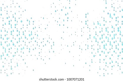 Light BLUE vector template with isolated numerals. Abstract illustration with colored algebra signs. The pattern can be used as ads, poster, banner for books.