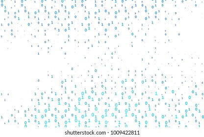 Light BLUE vector template with isolated numerals. Illustration with Numeral symbols on abstract template. The pattern can be used for ad, booklets, leaflets of education.