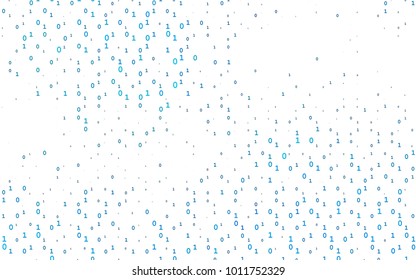 Light BLUE vector template with isolated numerals. Blurred design in simple style with collection of numerals. Template can be used as a background for ads of typography.