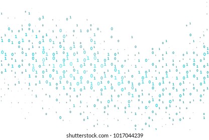 Light BLUE vector template with isolated numerals. Abstract illustration with colored algebra signs. Smart design for your business advert of university.