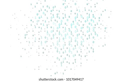 Light BLUE vector template with isolated numerals. Illustration with Numeral symbols on abstract template. Best design for your ad, poster, banner of math college.