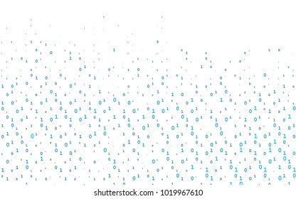 Light BLUE vector template with isolated numerals. Colored mathematic signs with gradient on white background. The pattern can be used as ads, poster, banner for books.