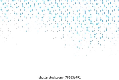 Light BLUE vector template with isolated numerals. Illustration with Numeral symbols on abstract template. The pattern can be used for school, grammar websites.