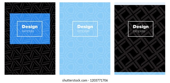 Light BLUE vector template for journals. Beautiful colorful sample in abstract style. Pattern for leaflets, booklets.
