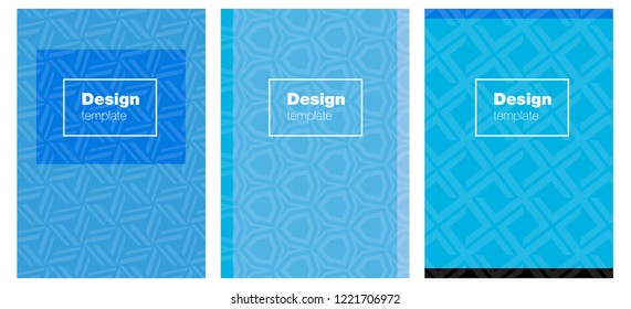 Light BLUE vector template for journals. Abstract booklet on colored background with gradient. Pattern notebooks, journals.