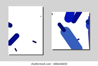 Light BLUE vector template for landing pages. Glitter abstract design concept with text box. Pattern can be used as a template for calendars.