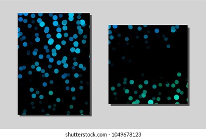 Light BLUE vector template for landing pages. Glitter abstract design concept with text box. Pattern can be used as a template for calendars.
