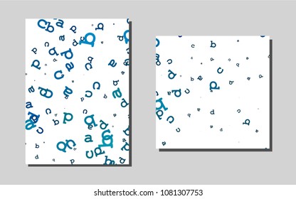 Light BLUE vector template for landing pages. Booklet with textbox on colorful abstract background. Pattern for ads, leaflets, labels of your business.