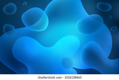Light BLUE vector template with lava shapes. Geometric illustration in memphis style with gradient.  Brand-new design for your ads, poster, banner.