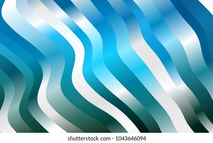 Light BLUE vector template with lava shapes. Glitter abstract illustration with wry lines. A new texture for your  ad, booklets, leaflets.
