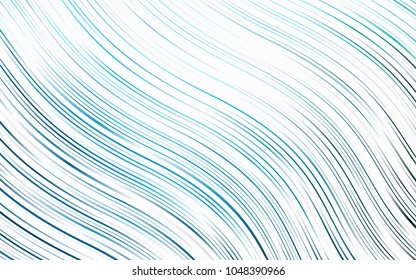 Light BLUE vector template with lava shapes. Glitter abstract illustration with wry lines. The template for cell phone backgrounds.