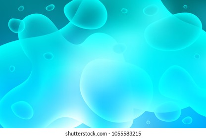 Light BLUE vector template with lava shapes. Creative illustration in halftone memphis style with gradient. A completely new memphis design for your business.