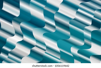 Light BLUE vector template with lava shapes. Shining illustration, which consist of blurred lines, circles. New composition for your brand book.