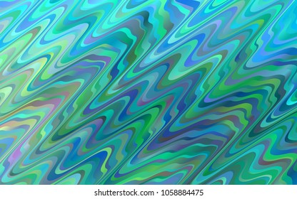 Light BLUE vector template with lava shapes. Brand-new colored illustration in marble style with gradient. The elegant pattern for brand book.