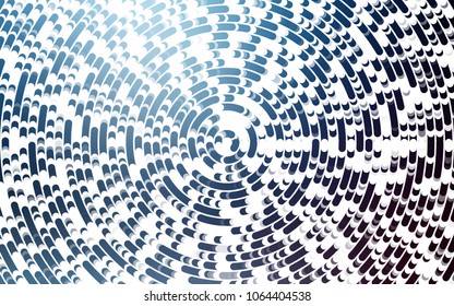 Light BLUE vector template with lava shapes. Shining illustration, which consist of blurred lines, circles. Pattern for your business design.