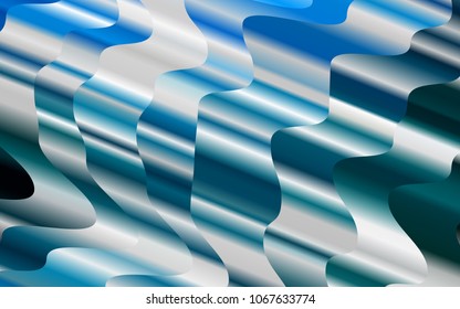 Light BLUE vector template with lava shapes. Glitter abstract illustration with wry lines. A completely new template for your business design.