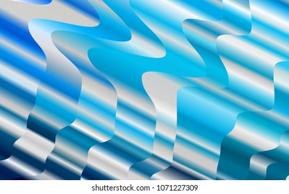 Light BLUE vector template with lava shapes. A sample with blurred bubble shapes. A completely new template for your business design.