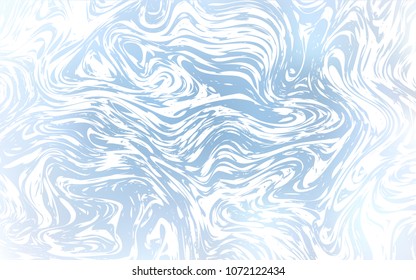 Light BLUE vector template with lava shapes. Geometric illustration in marble style with gradient.  A completely new template for your business design.