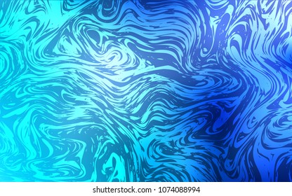 Light BLUE vector template with lava shapes. Shining illustration, which consist of blurred lines, circles. Pattern for your business design.