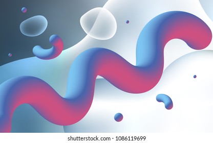 Light BLUE vector template with lava shapes. Geometric illustration in memphis style with gradient.  A completely new memphis design for your business.