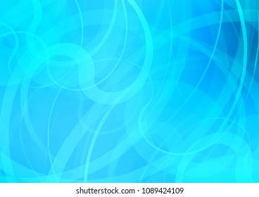 Light BLUE vector template with lava shapes. Glitter abstract illustration with wry lines. New composition for your brand book.