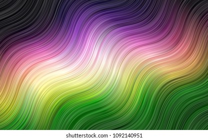 Light BLUE vector template with lava shapes. Colorful abstract illustration with gradient lines. The elegant pattern for brand book.