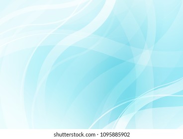 Light BLUE vector template with lava shapes. Shining illustration, which consist of blurred lines, circles. The elegant pattern for brand book.