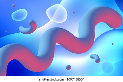 Light BLUE vector template with lava shapes. Colorful abstract illustration with gradient lines. Memphis design for your web site.