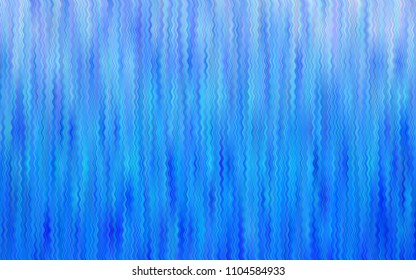 Light BLUE vector template with lava shapes. Glitter abstract illustration with wry lines. Pattern for your business design.