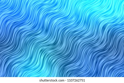 Light BLUE vector template with lava shapes. Glitter abstract illustration with wry lines. The template for cell phone backgrounds.