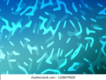 Light BLUE vector template with lava shapes. A completely new color illustration in marble style. A completely new template for your business design.