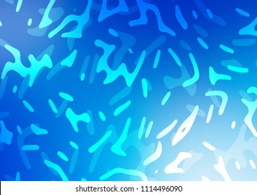 Light BLUE vector template with lava shapes. Blurred geometric sample with gradient bubbles.  New composition for your brand book.