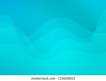 Light BLUE vector template with lava shapes. Shining illustration, which consist of blurred lines, circles. New composition for your brand book.