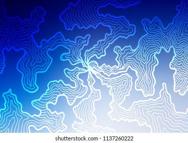 Light BLUE vector template with lava shapes. Modern gradient abstract illustration with bandy lines. Textured wave pattern for backgrounds.