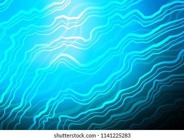 Light BLUE vector template with lava shapes. Creative geometric illustration in marble style with gradient. A new texture for your  ad, booklets, leaflets.