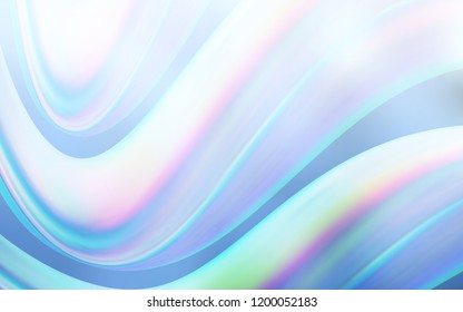 Light BLUE vector template with lava shapes. A vague circumflex abstract illustration with gradient. A new texture for your  ad, booklets, leaflets.