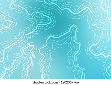 Light BLUE vector template with lava shapes. A vague circumflex abstract illustration with gradient. New composition for your brand book.