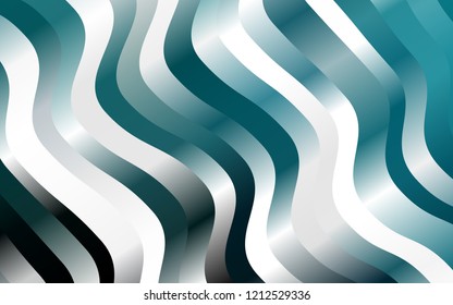 Light BLUE vector template with lava shapes. Modern gradient abstract illustration with bandy lines. Marble design for your web site.