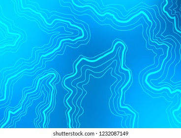 Light BLUE vector template with lava shapes. Shining illustration, which consist of blurred lines, circles. The best blurred design for your business.