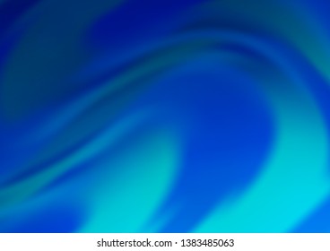 Light BLUE vector template with lava shapes. Creative illustration in halftone marble style with gradient. The template for cell phone backgrounds.