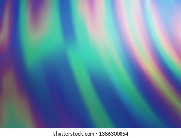 Light BLUE vector template with lava shapes. Blurred geometric sample with gradient bubbles.  Pattern for your business design.