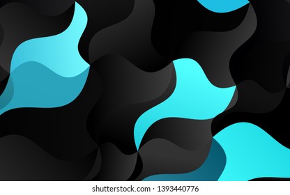 Light BLUE vector template with lava shapes. A vague circumflex abstract illustration with gradient. New composition for your brand book.