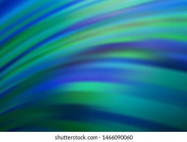 Light BLUE vector template with lava shapes. Colorful abstract illustration with gradient lines. A new texture for your  ad, booklets, leaflets.