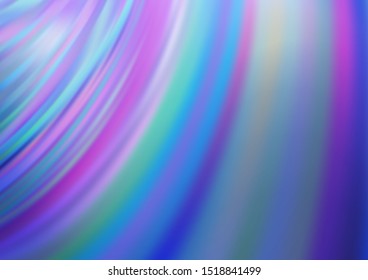 Light BLUE vector template with lava shapes. Glitter abstract illustration with wry lines. A completely new template for your business design.