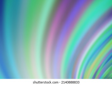 Light BLUE vector template with lava shapes. A vague circumflex abstract illustration with gradient. The best blurred design for your business.