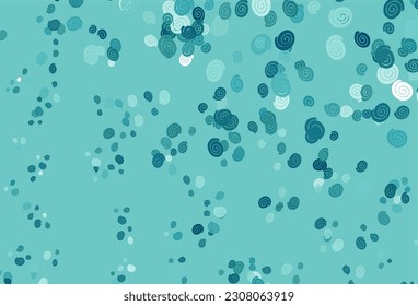 Plantilla de vector BLUE claro con formas lava. Ilustración abstracta colorida con líneas de degradado. Patrón de ondas texturadas para los fondos.