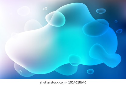 Light BLUE vector template with lines, ovals. Glitter abstract illustration with wry lines. The best blurred design for your business.