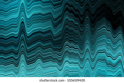 Light BLUE vector template with lines, ovals. Shining crooked illustration in marble style. A completely new marble design for your business.