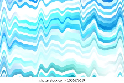 Light BLUE vector template with lines, ovals. A vague circumflex abstract illustration with gradient. Brand-new design for your ads, poster, banner.