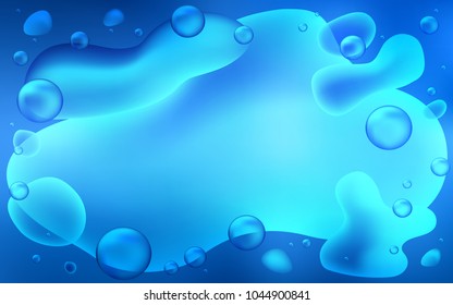Light BLUE vector template with lines, ovals. Colorful illustration in abstract memphis style with gradient. Textured wave pattern for backgrounds.